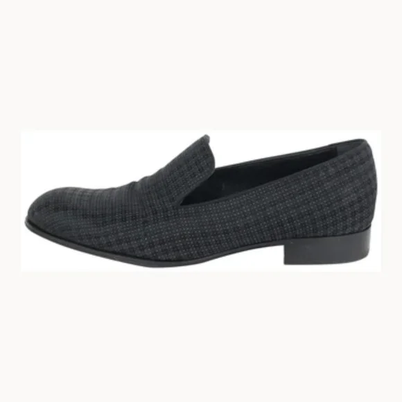 Louis Vuitton Mens US 9 Black Damier Sparkle Slip On Loafer Dress Shoe 1LV3L17 Louis Vuitton Mens US 9 Black Damier Sparkle Slip On Loafer  main image 2